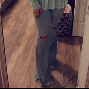 The spot is on my mirror, not the jeans!! I can provide more pictures if needed!